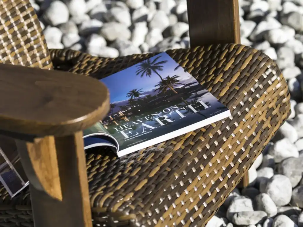 Detailaufnahme Adirondack Chair Rattan