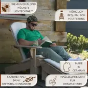 Adirondack Footrest Auflage ROYAL Creme Seitenansicht