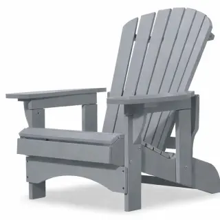 Infografik zum grauen Adirondack Chair Recliner de luxe...