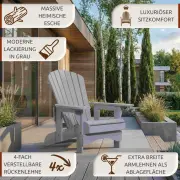 Frontansicht des grauen Adirondack Chairs Recliner de...