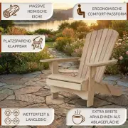 Frontalansicht des klappbaren Adirondack Chairs aus Eiche...