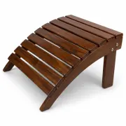 Perspektivische Detailansicht der ergonomischen Rundung des nussbaumfarbenen Footrests.