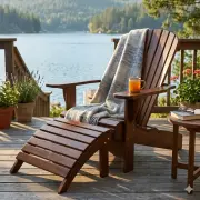 Footrest de luxe gerundet "Nussbaum"