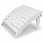 Moderne wei&szlig;e Fu&szlig;st&uuml;tze (Footrest) aus Holz in perspektivischer Ansicht f&uuml;r Sessel-Erg&auml;nzungen.