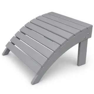 Detailaufnahme der grauen Lackierung und der gerundeten Form des Footrests in perspektivischer Ansicht.
