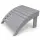 Detailaufnahme der grauen Lackierung und der gerundeten Form des Footrests in perspektivischer Ansicht.