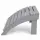 Footrest de luxe gerundet "Grau"