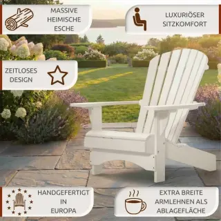Adirondack Chair Comfort de luxe "Wei&szlig;" - Ansicht 2