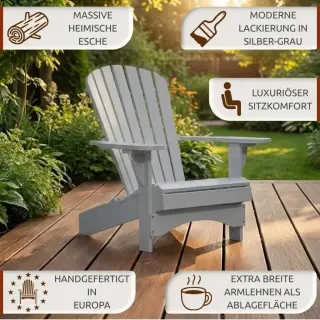 Adirondack Chair Comfort de luxe "Grau" - Ansicht 2