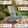Frontalansicht des silbergrauen Adirondack Chairs Comfort de luxe mit breiter, ergonomisch geformter Rückenlehne