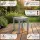 Frontalansicht des grauen Beistelltischs Comfort de luxe, passend zur Adirondack de luxe Serie