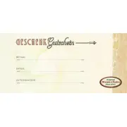 Rückseite des Dream-Chairs Geschenkgutscheins mit...