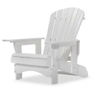Infografik zum weißen Adirondack Chair Recliner de...