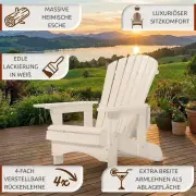 Frontalansicht des verstellbaren Adirondack Chairs...