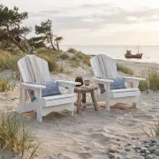 Adirondack Chair Recliner de luxe "Wei&szlig;"