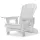 Infografik zum wei&szlig;en Adirondack Chair Recliner de luxe: Massive heimische Esche, luxuri&ouml;ser Sitzkomfort, edle Lackierung, 4-fach verstellbare R&uuml;ckenlehne und extra breite Armlehnen