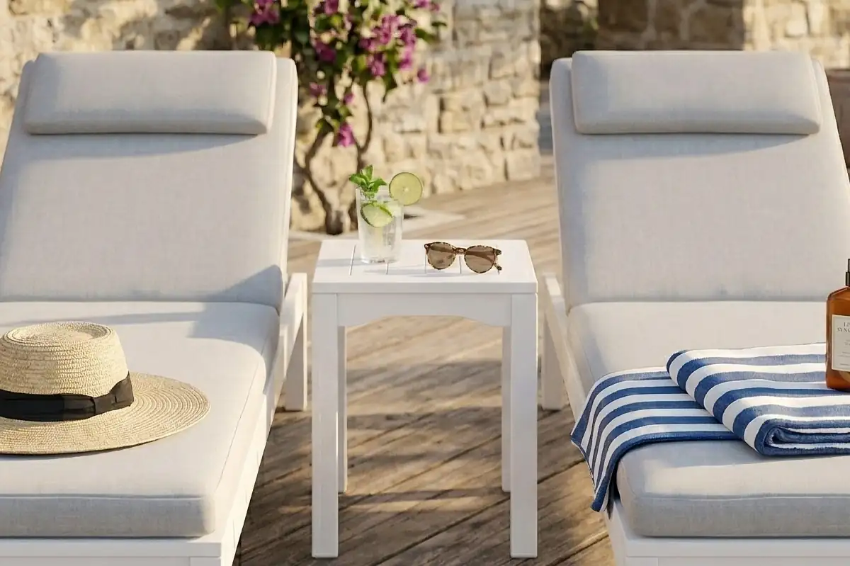 garten-beistelltisch-weiss-comfort-de-luxe-liege.webp