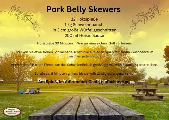 Pork Belly Skewers Zubereitung