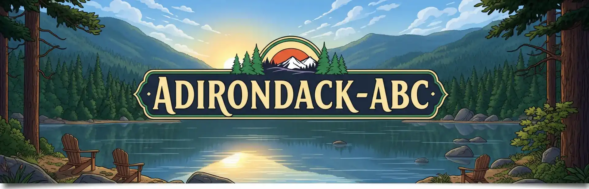 Adirondack-ABC Hero Banner mit Fokus auf Eichenholz